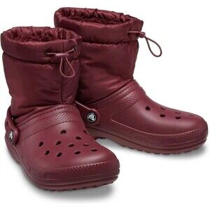 Crocs Classic Lined NeoPuff Boot Garnet Maroon Men’s 9 Women’s 11 206630